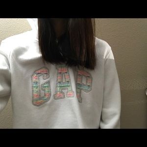 Gap white cropped hoody
